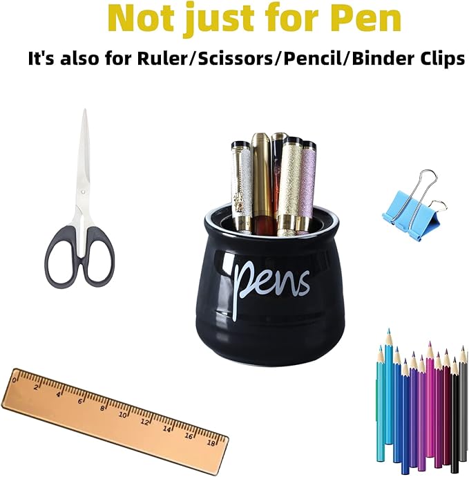 ONTUBE Porcelain Pens Holder Stand, Ceramic Pencils Holder - Image 6