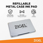 Metal Case Stamp Pad Medium Size, Dark Yellow Color - Image 3