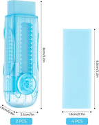 M&G 6 Pack Sliding Retractable Rubber Erasers, Push-Pull Large Pencil Erasers - Image 4
