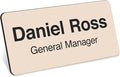 My Sign Center Magnetic Almond Black Name Tags, Personalized by MySignCenter