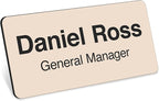 My Sign Center Magnetic Almond Black Name Tags, Personalized by MySignCenter