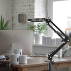 LED Magnifier Desk Lamp with Stand, 3 Color Modes & Stepless Dimming 5-Diopter - Image 6