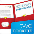 Oxford Twin-Pocket Folders, Textured Paper, Letter Size, Holds 100 Sheets - Image 2