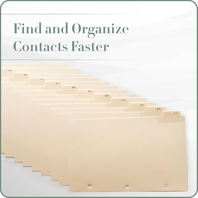 Gallery Leather A-Z Dividers for 3 Ring Binder - Image 4