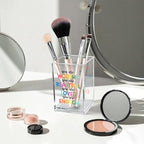 Vgrti You are Worthy Beautiful Acrylic Makeup Brush Organizer Holder, Boho - Image 3