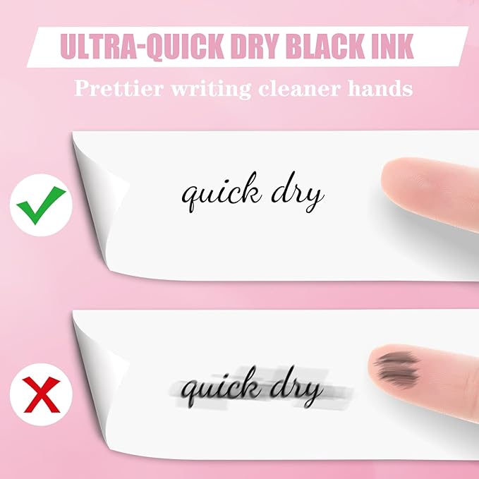 Piochoo Gel Pens, Quick Dry No Smudge, Smooth Writing Comfortable Grip Pen - Image 5
