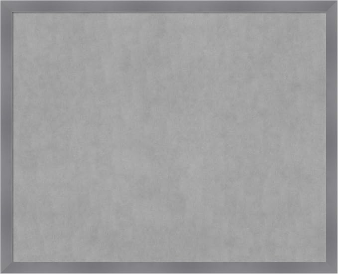 Amanti Art Grey Framed Magnetic Board 34x42 X-Large Vision Board by AmantiArt