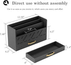 WISUCART Bamboo Mail Organizer Countertop Wood Desk Organizer Drawer Tabletop - Image 2