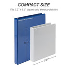 Samsill Economy 1 Inch Mini 3 Ring Binder, Made in The USA, Round Ring Binder - Image 4