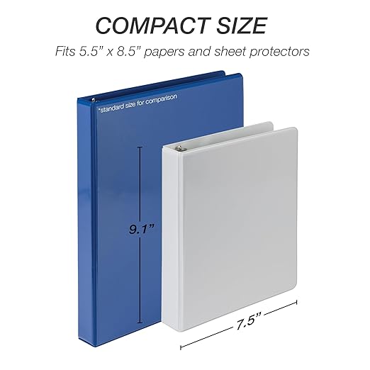 Samsill Economy 1 Inch Mini 3 Ring Binder, Made in The USA, Round Ring Binder - Image 4