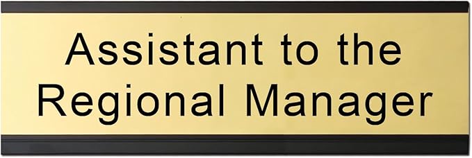 Assistant to The Regional Manager Desk Plate, 2 x 8 inch Novelty Name Plate - Image 2