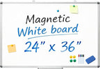 XIWODE 24x36 Inch Magnetic Dry Erase Whiteboard，Silver Aluminum Frame by XIWODE