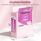 SUNEE 3 Ring Binder 3 Inch 1 Pack - Image 7