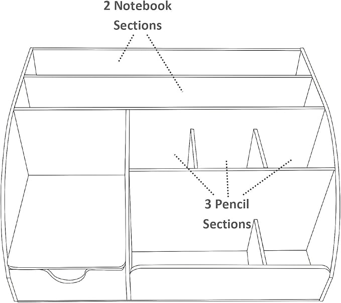 My Space Organizers Clear Acrylic Desk Oganizer, 9 Compartments, Office - Image 9