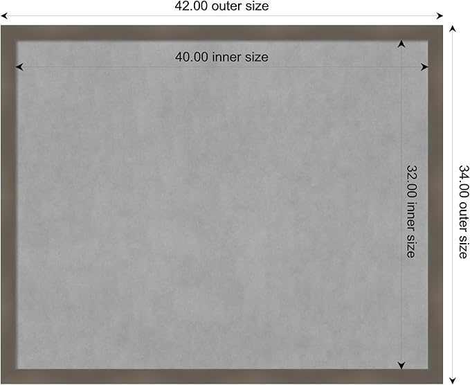 Amanti Art Grey Framed Magnetic Board 34x42 X-Large Vision Board - Image 4