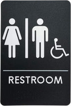 USA Made - Men's and Women's Restroom Signs ADA-Compliant Bathroom Door Signs by RockRidge