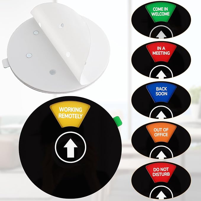 Office Door Sign, 6 Inch Round Privacy Signs - Image 8