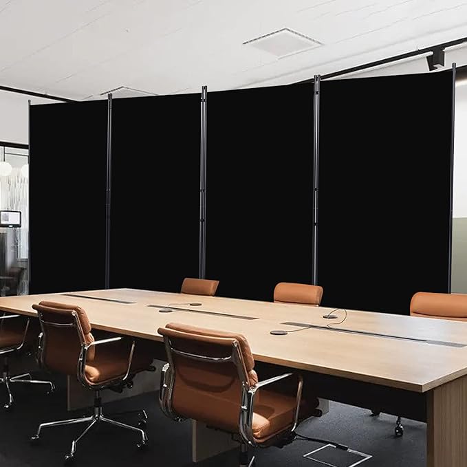CHOSENM Room Divider, 4 Panel Folding Privacy Screens - Image 7