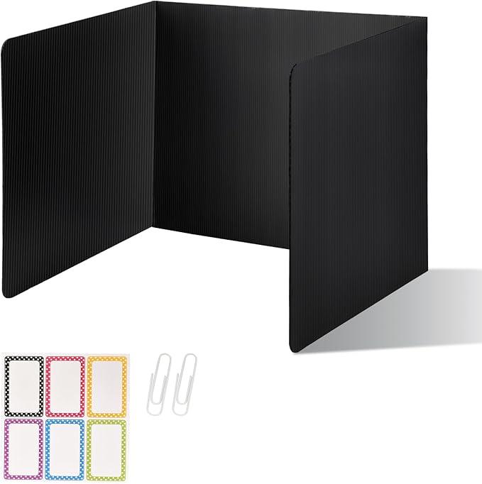 ZYINOZOC 2 Pack Desk Dividers for Students, 3-Fold Privacy Screens, Testing by Unknown