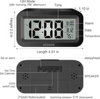 KESHIDE Travel Digital Alarm Clock, Battery Operated - Image 2