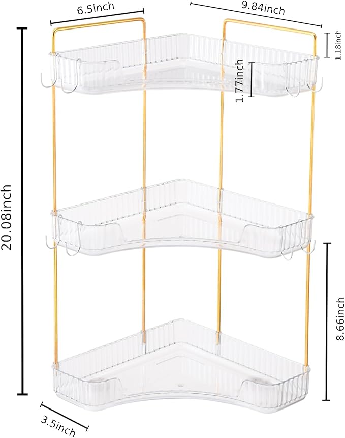 Trdongxu 3-Tier Corner Bathroom Organizer Countertop - Image 2