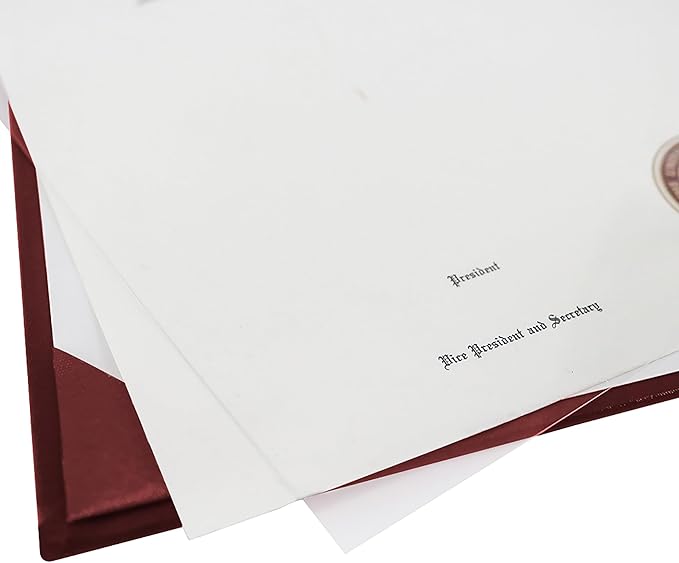 GraduationMall 8.5"x11" Smooth Padded Diploma Cover Certificate Holder Maroon - Image 5