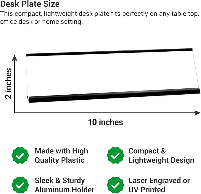 Custom Engraved Desk Plate | Personalized - Image 4