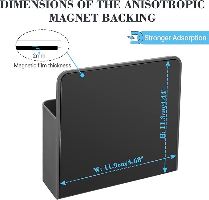 Lidwot Grey Strong Magnetic Dry Erase Marker Holders - Image 5