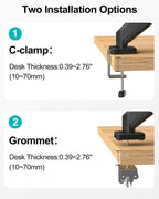 mount pro dual monitor mount fits 13 to, front angle view