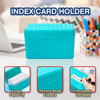 H4D 3x5 Index Card Holder with 100 Heavyweight Ruled Index Cards and 25 Plastic - Image 3