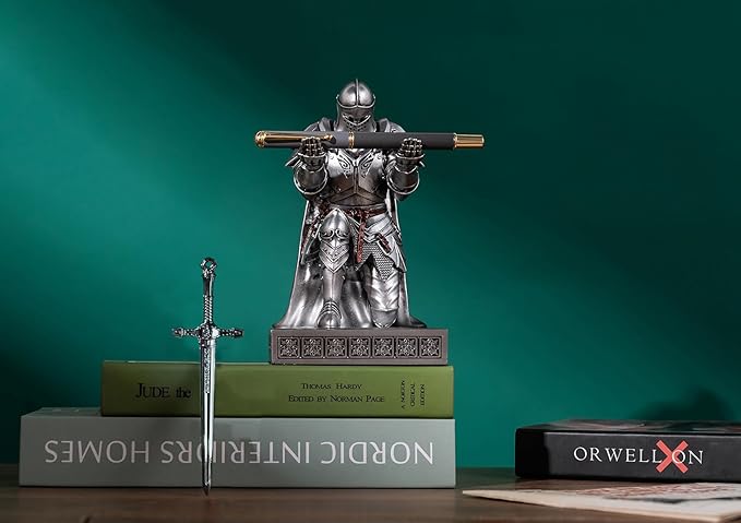 HDMbigmi King's Guard Leader Cloak Warrior Knight Pen Holder Mobile Phone Stand - Image 9