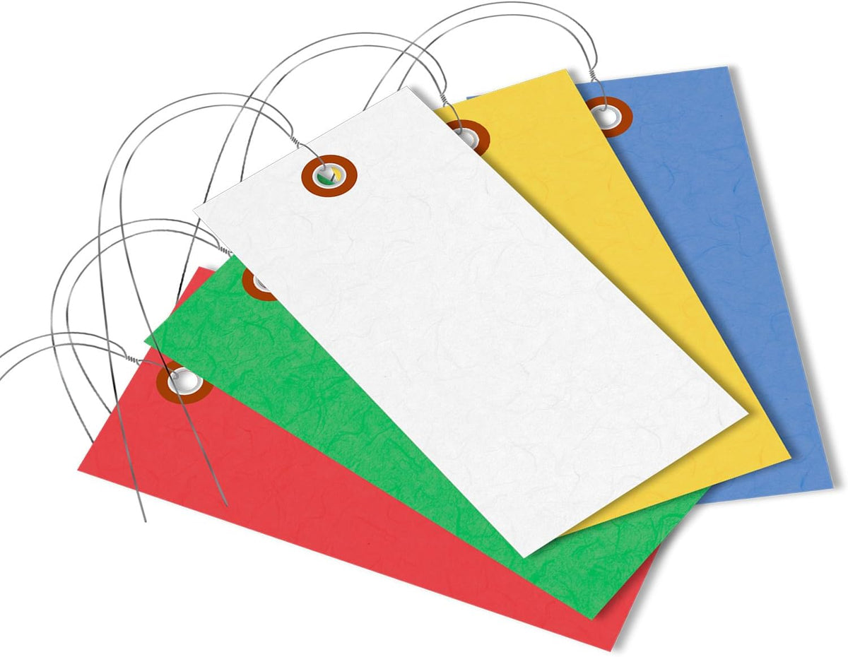 SmartSign 4.75 x 2.375 inch Multi Colored Blank Tyvek Shipping Tags