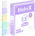 BinderX Extra Durable 1.5 Ring Binder, Round Ring 1.5 Inch Binders, Fits 325 by Sooez