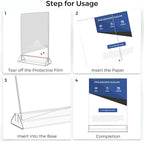 Smarpau Acrylic Sign Holder 4x6, 16 Pack Double-Sided Picture Frames Display - Image 5