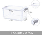 Citylife 17 QT Plastic Storage Bins - Image 6