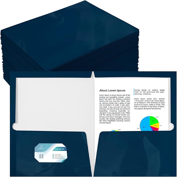 Yeaqee 100 Pack 2 Pockets Glossy Laminated Paper Folder First Day of School by Yeaqee