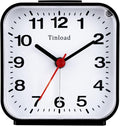 Tinload Small Battery Analog Alarm Clock Silent Non Ticking, Ascending Beep by Tinload
