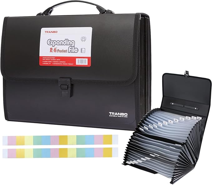 25 Pockets Letter Size/A4 Accordion File Organizer by TRANBOTrustBest