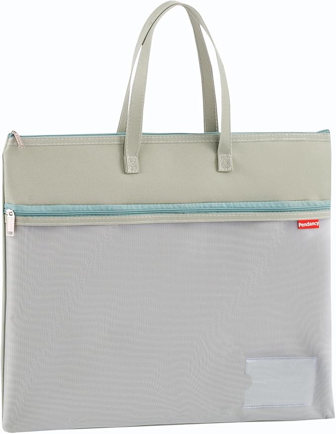 Pendancy Mesh Zipper Pouch A4 Size, Large Double Pocket Waterproof File Bag - Image 9