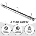 3 Ring Binder 0.5 Inch, PANDRI 12 Pack 0.5-Inch Binder Fits Letter Size 8.5'' x - Image 4