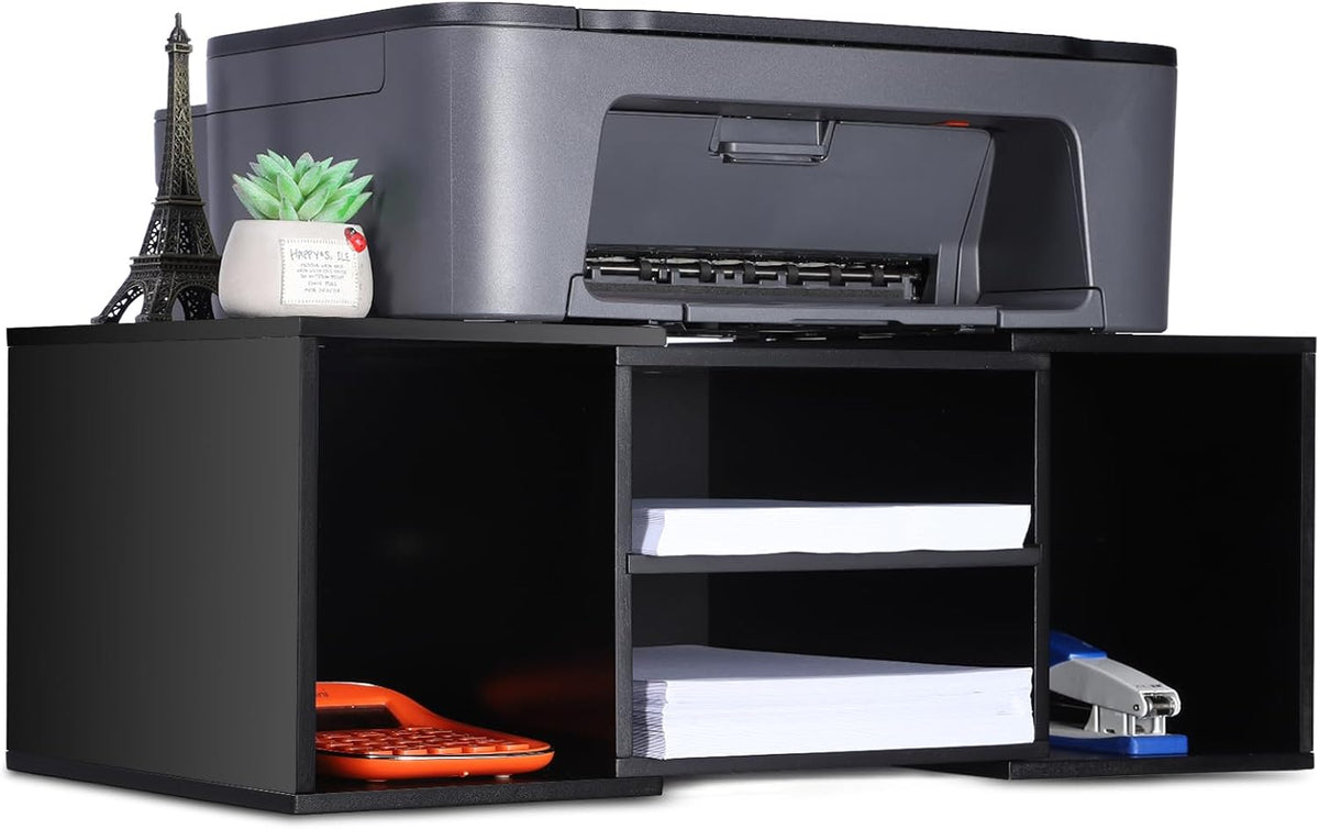 EMERIT Large Printer Stand, Adjustable Printer Table with Storage, 2-Tier Pri...