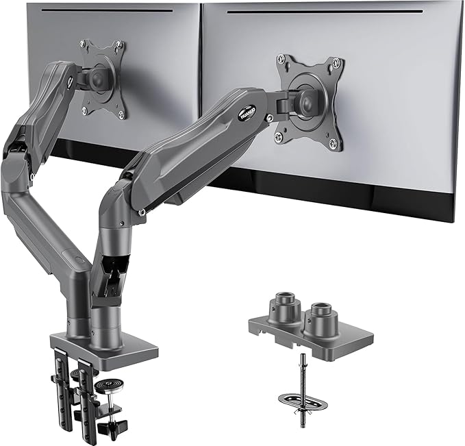 HUANUO Dual Monitor Stand, Fully Adjustable Monitor Desk Mount by HUANUO