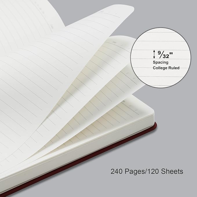 Comix 8 Pack Lined Notebook Journals, 240 Pages, 5.5 x 8.3 inch, Journaling - Image 4
