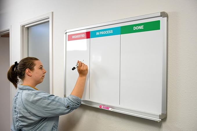 Kanban Whiteboard 48" x 36" - Image 3