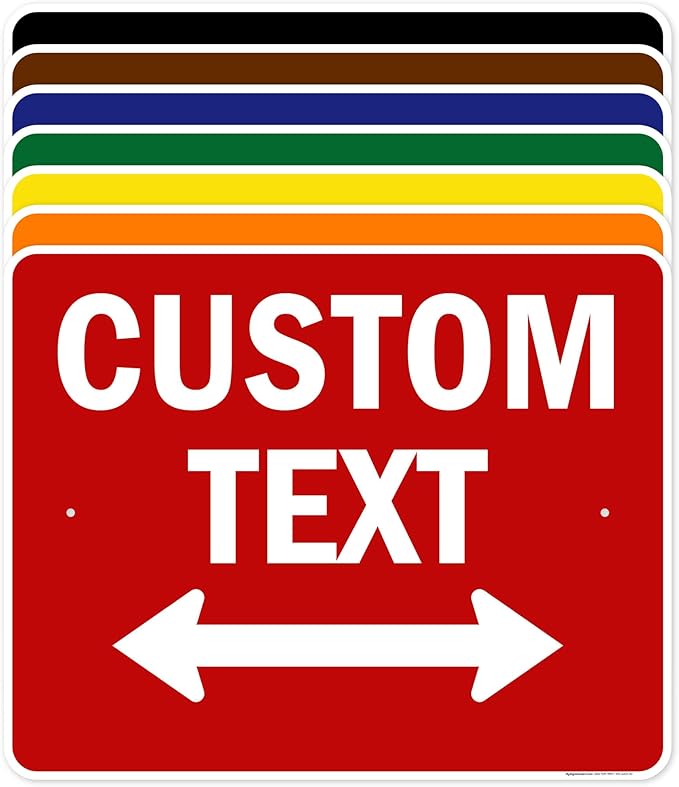 Custom Arrow, Custom Directional Sign, Two way Arrow, 24x30 Inches, Rust Free by MySignCenter