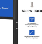YIYO Sign holder floor stand, sign holder stand heavy Duty Pedestal poster stand - Image 6