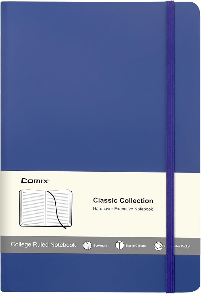 Comix Lined Journal Notebook for Women Men, Journaling Notebooks for Office by Comix