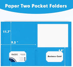 Two Pocket Folders, RAZCC 50 Pack 2 Pocket Folders Fit Letter Size Paper - Image 2