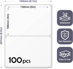 100Pcs Large White Labels for Storage Bins, 6x4 Inch Removable Labels, Large - Image 2