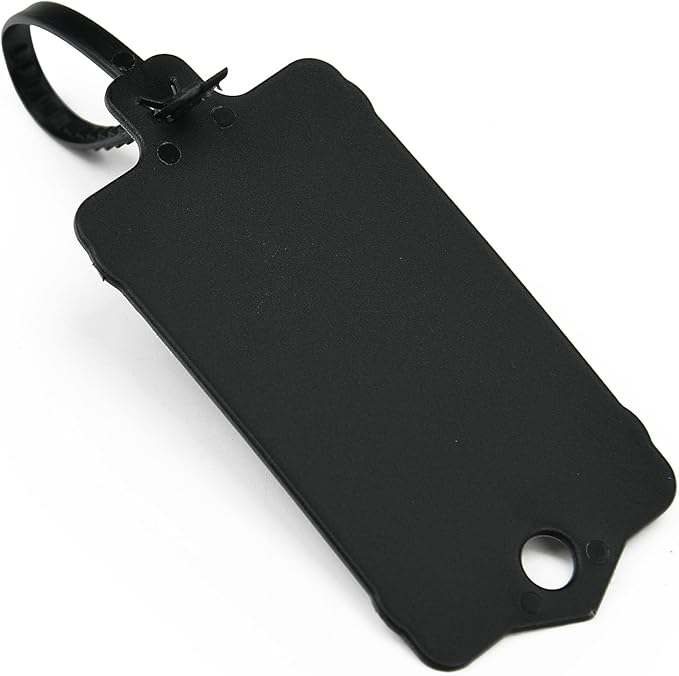 100pcs Blank Plastic Tags for Labeling Reusable Hanging Tags Ties Key Tag - Image 2